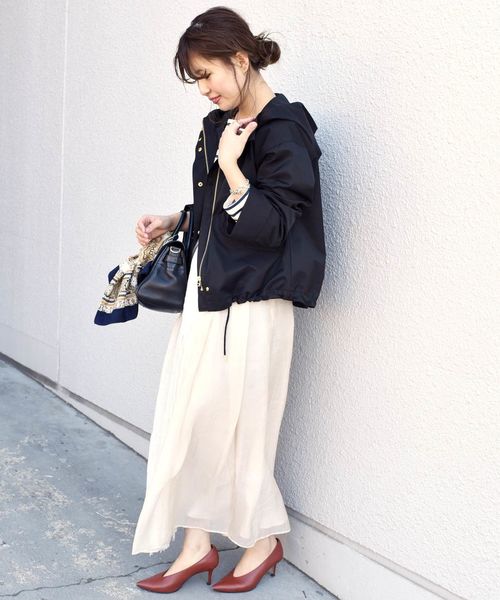 Khaju（カージュ）の「Khaju:マウンテンパーカー◇（マウンテンパーカー・レディース・ブラック/ベージュ/オリーブ・ONE SIZE）」の8枚目の写真