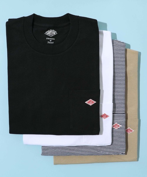 DANTON(ダントン)の「ダントン DANTON / ポケットTシャツ Pocket T-shirt(Tシャツ/カットソー・メンズ・ブラック/ベージュ/ホワイト×ネイビー/ホワイト・L/M/S)」の12枚目の写真