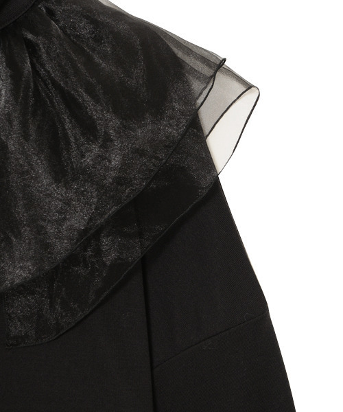 Candy Stripper（キャンディストリッパー）の「FRILLY COLLAR トップス（Tシャツ/カットソー・レディース・ブラック/ラベンダー/オフホワイト・2）」の9枚目の写真