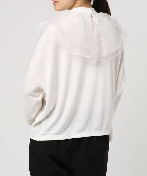 Candy Stripper（キャンディストリッパー）の「FRILLY COLLAR トップス（Tシャツ/カットソー・レディース・ブラック/ラベンダー/オフホワイト・2）」の13枚目の写真