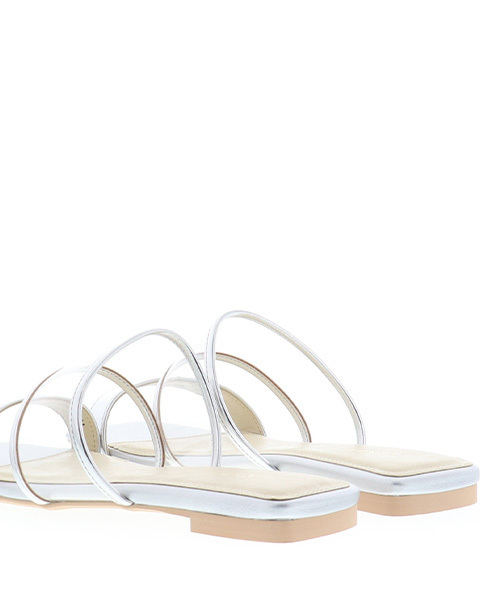 RANDA（ランダ）の「クリアベルトフラットサンダル（サンダル・レディース・シルバー/レオパード/ブラック/パープル・M/S/L/LL）」の7枚目の写真