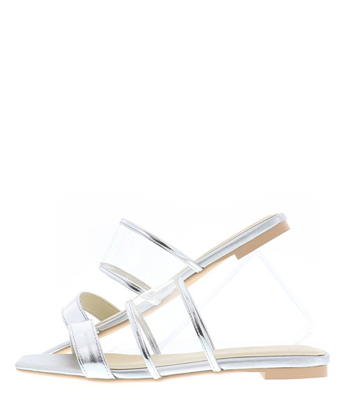 RANDA（ランダ）の「クリアベルトフラットサンダル（サンダル・レディース・シルバー/レオパード/ブラック/パープル・M/S/L/LL）」の9枚目の写真