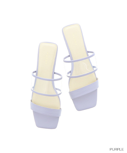 RANDA（ランダ）の「クリアベルトフラットサンダル（サンダル・レディース・シルバー/レオパード/ブラック/パープル・M/S/L/LL）」の11枚目の写真