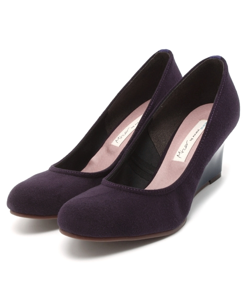 BEAMS LIGHTS Women's（ビームスライツ ウィメンズ）の「△Mizar / フェイクスエード・エナメルウェッジソール（ドレスシューズ・レディース・ブラック/ベージュ/パープル・23/24/23.5）」の3枚目の写真