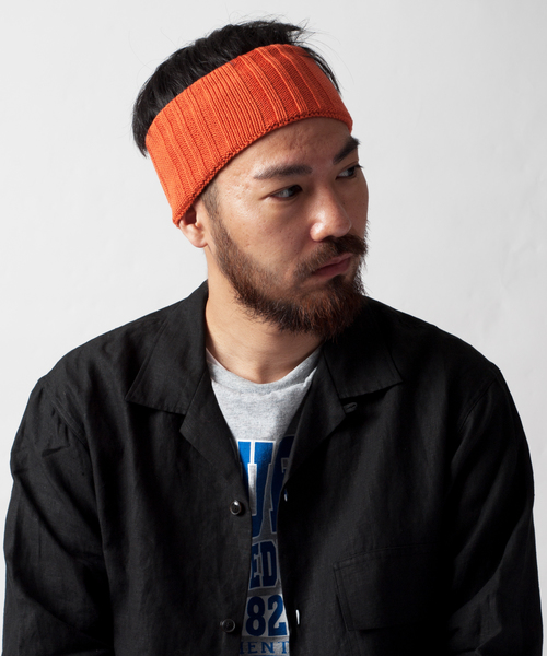 セール コットンリネン リブニットヘアバンド Cotton Linen Rib