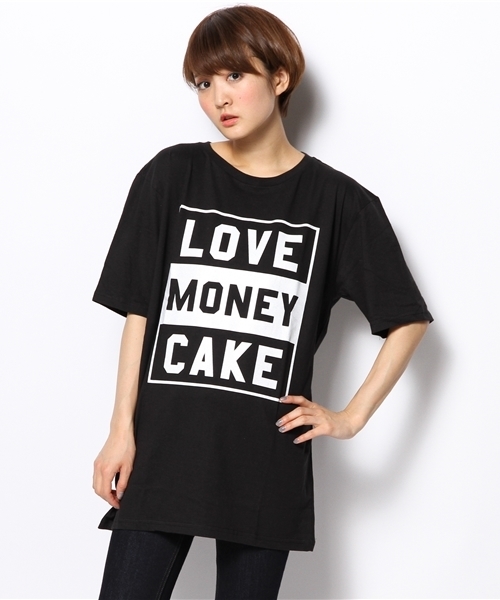 WEGO（ウィゴー）の「WEGO/ロゴプリントBIGTシャツ（Tシャツ/カットソー・レディース・ホワイト/ブラック・FREE）」の2枚目の写真