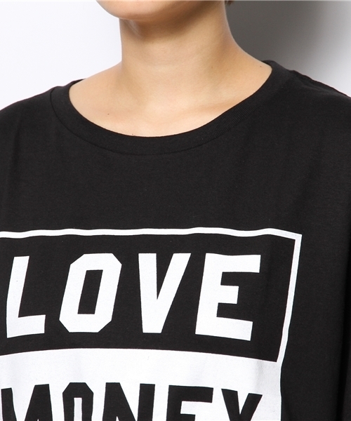 WEGO（ウィゴー）の「WEGO/ロゴプリントBIGTシャツ（Tシャツ/カットソー・レディース・ホワイト/ブラック・FREE）」の9枚目の写真