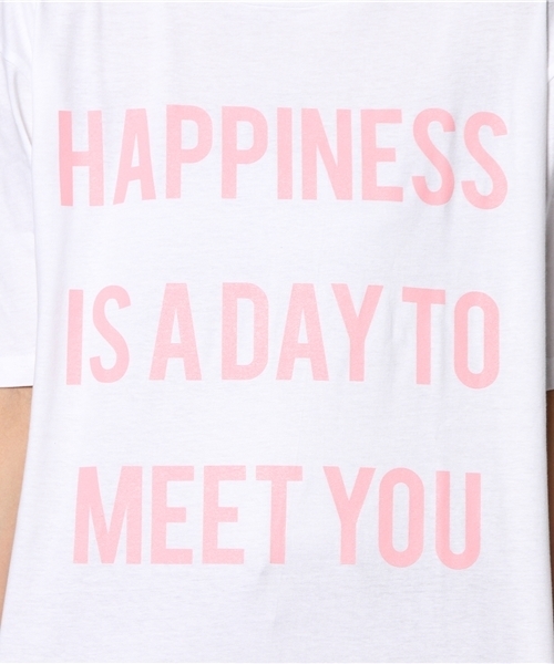 WEGO（ウィゴー）の「WEGO/ロゴプリントBIGTシャツ（Tシャツ/カットソー・レディース・ホワイト/ブラック・FREE）」の6枚目の写真