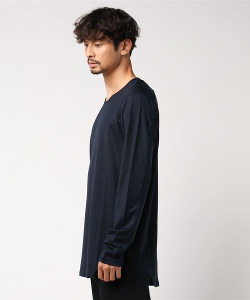 ATTACHMENT（アタッチメント）の「2/72 バンデーラ天竺　クルーネックL/S（Tシャツ/カットソー・メンズ・ネイビー/ブラック/ベージュ/ライトグレー/グレー系その他・1/2/3）」の6枚目の写真