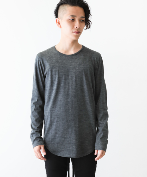 ATTACHMENT（アタッチメント）の「2/72 バンデーラ天竺　クルーネックL/S（Tシャツ/カットソー・メンズ・ネイビー/ブラック/ベージュ/ライトグレー/グレー系その他・1/2/3）」の4枚目の写真