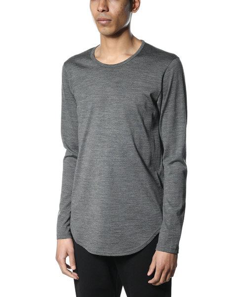 ATTACHMENT（アタッチメント）の「2/72 バンデーラ天竺　クルーネックL/S（Tシャツ/カットソー・メンズ・ネイビー/ブラック/ベージュ/ライトグレー/グレー系その他・1/2/3）」の8枚目の写真