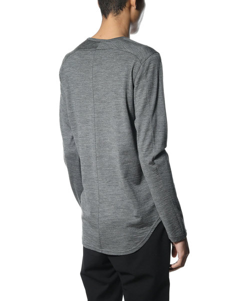 ATTACHMENT（アタッチメント）の「2/72 バンデーラ天竺　クルーネックL/S（Tシャツ/カットソー・メンズ・ネイビー/ブラック/ベージュ/ライトグレー/グレー系その他・1/2/3）」の9枚目の写真