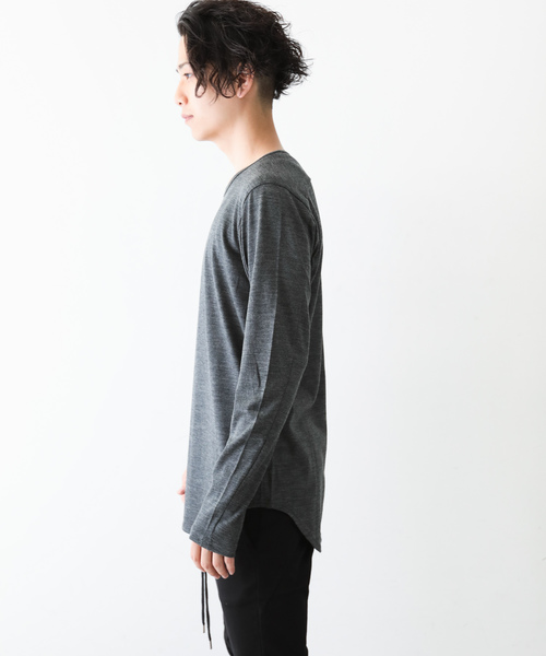 ATTACHMENT（アタッチメント）の「2/72 バンデーラ天竺　クルーネックL/S（Tシャツ/カットソー・メンズ・ネイビー/ブラック/ベージュ/ライトグレー/グレー系その他・1/2/3）」の14枚目の写真