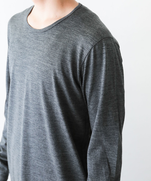 ATTACHMENT（アタッチメント）の「2/72 バンデーラ天竺　クルーネックL/S（Tシャツ/カットソー・メンズ・ネイビー/ブラック/ベージュ/ライトグレー/グレー系その他・1/2/3）」の12枚目の写真