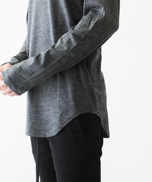 ATTACHMENT（アタッチメント）の「2/72 バンデーラ天竺　クルーネックL/S（Tシャツ/カットソー・メンズ・ネイビー/ブラック/ベージュ/ライトグレー/グレー系その他・1/2/3）」の11枚目の写真