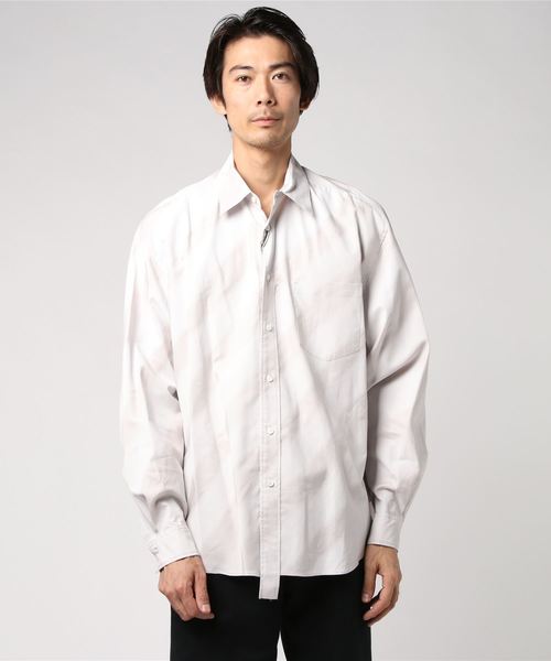 Name.（ネーム）の「【Name.】スプレーペイントシャツ/NMSH-19AW-007（シャツ/ブラウス・メンズ・サックスブルー/アイボリー・1/0）」の20枚目の写真