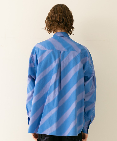 Name.（ネーム）の「【Name.】スプレーペイントシャツ/NMSH-19AW-007（シャツ/ブラウス・メンズ・サックスブルー/アイボリー・1/0）」の12枚目の写真