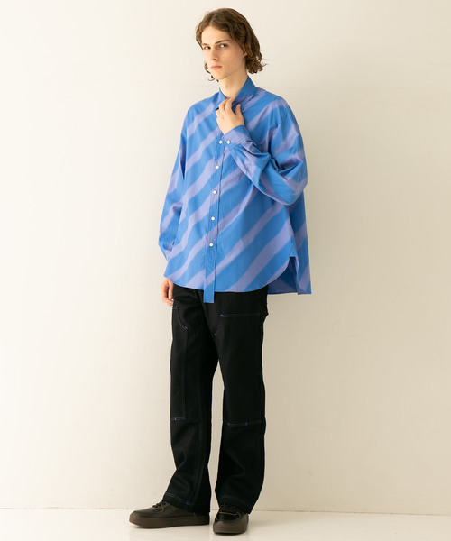 Name.（ネーム）の「【Name.】スプレーペイントシャツ/NMSH-19AW-007（シャツ/ブラウス・メンズ・サックスブルー/アイボリー・1/0）」の15枚目の写真