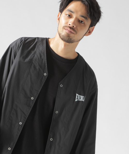 EVERLAST(スポーツ・ライフスタイル)(エバーラスト)の「【EVERLAST(エバーラスト)】別注合繊Vカーディガン(カーディガン/ボレロ・メンズ・ブラック/カーキ・MEDIUM/LARGE)」の10枚目の写真