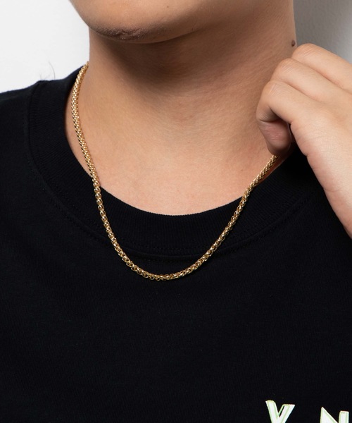 WEGO(ウィゴー)の「WEGO/バスケットチェーンネックレス50cm(ネックレス・メンズ・ゴールド/シルバー・FREE)」の2枚目の写真