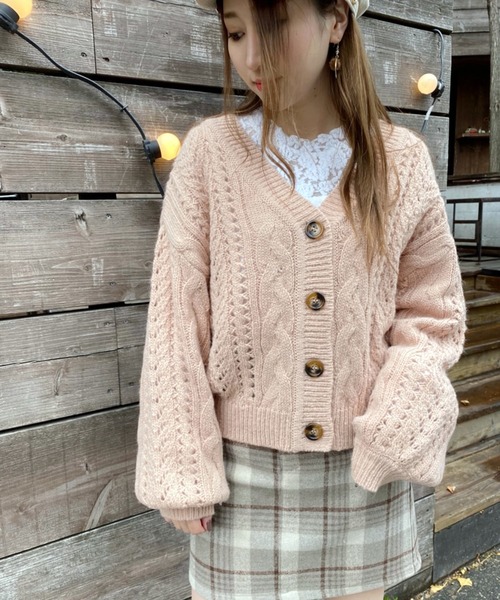 one way(ワンウェイ)の「チェック台形スカート(スカート・レディース・ホワイト/ライトグレー/ベージュ・M)」の1枚目の写真