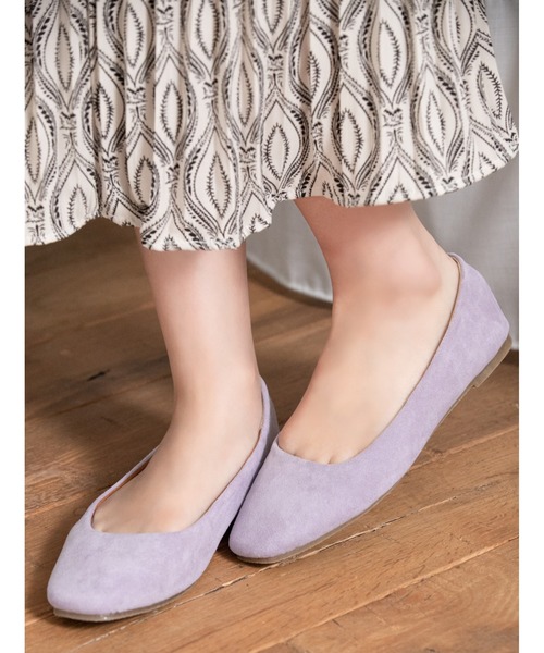 fifth(フィフス)の「スクエアフラットパンプス(バレエシューズ・レディース・アニマル/ラベンダー/モカ/シルバー・23.0cm/24.5cm/23.5cm/24.0cm/25cm/22.5㎝/22.5cm/25.0cm)」の1枚目の写真