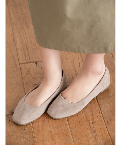 fifth(フィフス)の「スクエアフラットパンプス(バレエシューズ・レディース・アニマル/ラベンダー/モカ/シルバー・23.0cm/24.5cm/23.5cm/24.0cm/25cm/22.5㎝/22.5cm/25.0cm)」の2枚目の写真