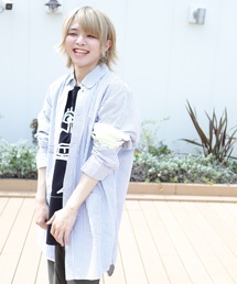 【ビッグシルエット】2020 AFYF SSLONG BIG SHIRT/オーバーサイズ ロング ビッグシャツ