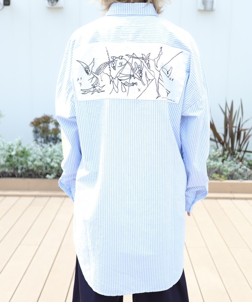 AFYF(エーエフワイエフ)の「【ビッグシルエット】2020 AFYF SSLONG BIG SHIRT/オーバーサイズ ロング ビッグシャツ(シャツ/ブラウス・メンズ・グリーン系その他/オレンジ系その他/ブルー系その他2/ブルー系その他4/ブラウン系その他/ホワイト系その他4/ホワイト系その他5/ホワイト系その他3/グレー系その他/ブルー系その他3/ホワイト系その他/ホワイト系その他2/ブルー系その他・FREE)」の22枚目の写真