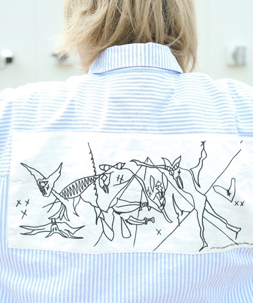 AFYF(エーエフワイエフ)の「【ビッグシルエット】2020 AFYF SSLONG BIG SHIRT/オーバーサイズ ロング ビッグシャツ(シャツ/ブラウス・メンズ・グリーン系その他/オレンジ系その他/ブルー系その他2/ブルー系その他4/ブラウン系その他/ホワイト系その他4/ホワイト系その他5/ホワイト系その他3/グレー系その他/ブルー系その他3/ホワイト系その他/ホワイト系その他2/ブルー系その他・FREE)」の21枚目の写真