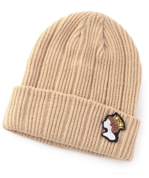 grove（グローブ）の「クイーンワッペンニットワッチ（ニットキャップ/ビーニー・レディース・グレー/ブラック/グリーン/ベージュ/レッド/グレー系1/ブルー・00）」の4枚目の写真