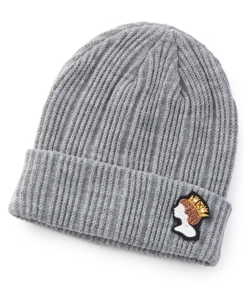 grove（グローブ）の「クイーンワッペンニットワッチ（ニットキャップ/ビーニー・レディース・グレー/ブラック/グリーン/ベージュ/レッド/グレー系1/ブルー・00）」の3枚目の写真