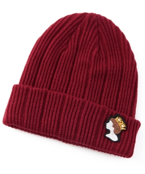 grove（グローブ）の「クイーンワッペンニットワッチ（ニットキャップ/ビーニー・レディース・グレー/ブラック/グリーン/ベージュ/レッド/グレー系1/ブルー・00）」の7枚目の写真