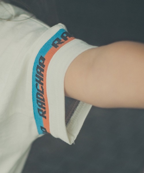 RADCHAP（ラッドチャップ）の「ジャガードリブビッグTシャツ（Tシャツ/カットソー・キッズ・レッド/オフホワイト・100cm/130cm/120cm/140cm/110cm/90cm/150cm）」の8枚目の写真