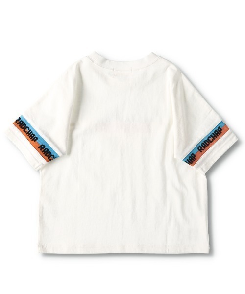 RADCHAP（ラッドチャップ）の「ジャガードリブビッグTシャツ（Tシャツ/カットソー・キッズ・レッド/オフホワイト・100cm/130cm/120cm/140cm/110cm/90cm/150cm）」の7枚目の写真