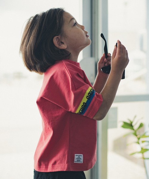 RADCHAP（ラッドチャップ）の「ジャガードリブビッグTシャツ（Tシャツ/カットソー・キッズ・レッド/オフホワイト・100cm/130cm/120cm/140cm/110cm/90cm/150cm）」の12枚目の写真