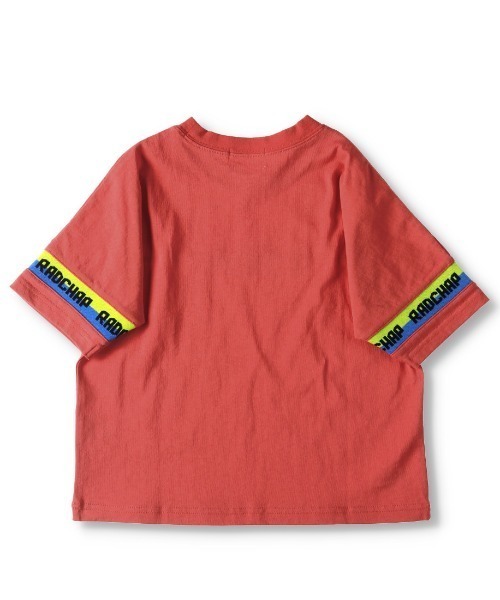 RADCHAP（ラッドチャップ）の「ジャガードリブビッグTシャツ（Tシャツ/カットソー・キッズ・レッド/オフホワイト・100cm/130cm/120cm/140cm/110cm/90cm/150cm）」の19枚目の写真