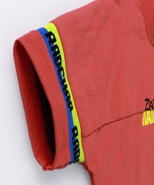 RADCHAP（ラッドチャップ）の「ジャガードリブビッグTシャツ（Tシャツ/カットソー・キッズ・レッド/オフホワイト・100cm/130cm/120cm/140cm/110cm/90cm/150cm）」の13枚目の写真