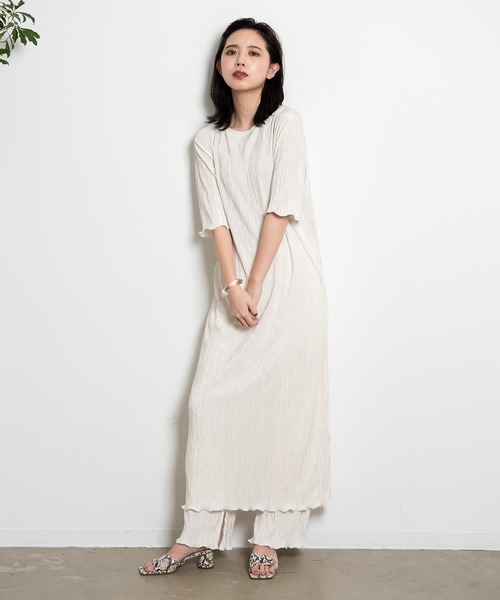 Aunt Marie's（アントマリーズ）の「AUNT MARIE’S ミニプリーツワイドパンツ（その他パンツ・レディース・ライトグリーン/ブラック/ホワイト/グレー・FREE）」の13枚目の写真