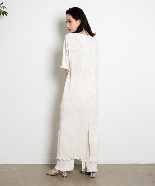 Aunt Marie's（アントマリーズ）の「AUNT MARIE’S ミニプリーツワイドパンツ（その他パンツ・レディース・ライトグリーン/ブラック/ホワイト/グレー・FREE）」の14枚目の写真