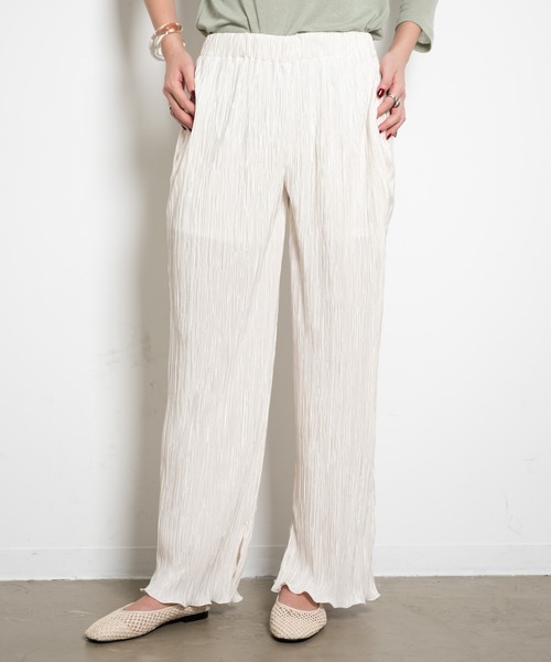 Aunt Marie's（アントマリーズ）の「AUNT MARIE’S ミニプリーツワイドパンツ（その他パンツ・レディース・ライトグリーン/ブラック/ホワイト/グレー・FREE）」の19枚目の写真