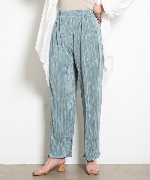 Aunt Marie's（アントマリーズ）の「AUNT MARIE’S ミニプリーツワイドパンツ（その他パンツ・レディース・ライトグリーン/ブラック/ホワイト/グレー・FREE）」の8枚目の写真