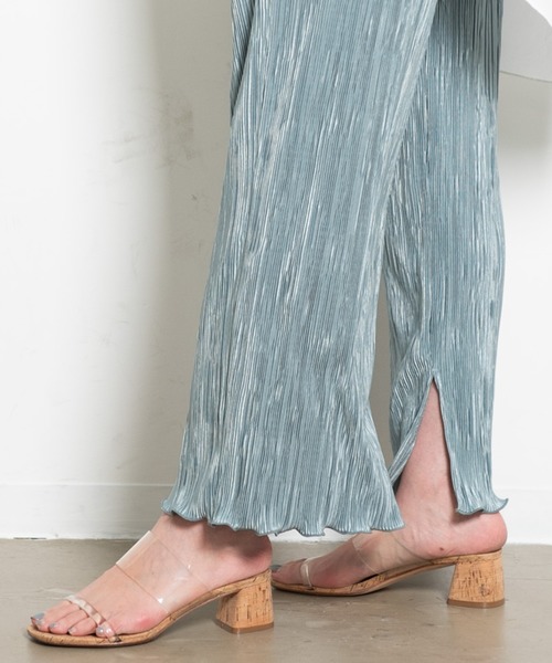 Aunt Marie's（アントマリーズ）の「AUNT MARIE’S ミニプリーツワイドパンツ（その他パンツ・レディース・ライトグリーン/ブラック/ホワイト/グレー・FREE）」の11枚目の写真