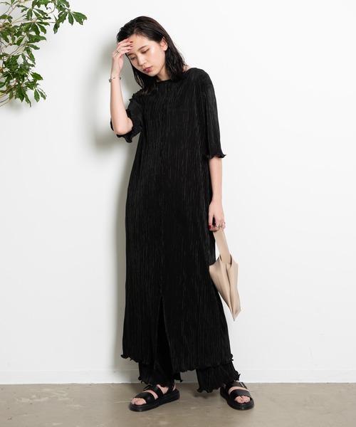 Aunt Marie's（アントマリーズ）の「AUNT MARIE’S ミニプリーツワイドパンツ（その他パンツ・レディース・ライトグリーン/ブラック/ホワイト/グレー・FREE）」の22枚目の写真