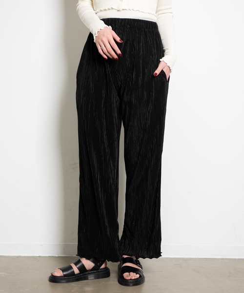 Aunt Marie's（アントマリーズ）の「AUNT MARIE’S ミニプリーツワイドパンツ（その他パンツ・レディース・ライトグリーン/ブラック/ホワイト/グレー・FREE）」の7枚目の写真