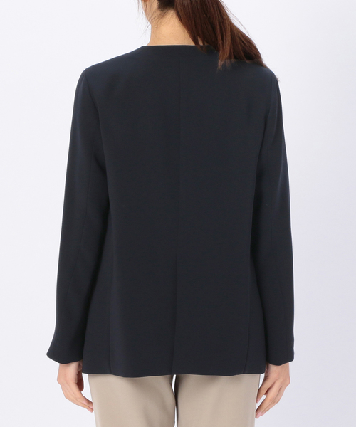 Tiara（ティアラ）の「ソアパールノーカラージャケット（ノーカラージャケット・レディース・ネイビー/グレー/グレイッシュベージュ・FREE）」の5枚目の写真