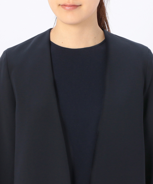 Tiara（ティアラ）の「ソアパールノーカラージャケット（ノーカラージャケット・レディース・ネイビー/グレー/グレイッシュベージュ・FREE）」の6枚目の写真