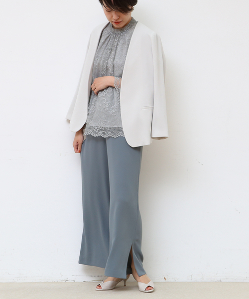 Tiara（ティアラ）の「ソアパールノーカラージャケット（ノーカラージャケット・レディース・ネイビー/グレー/グレイッシュベージュ・FREE）」の15枚目の写真