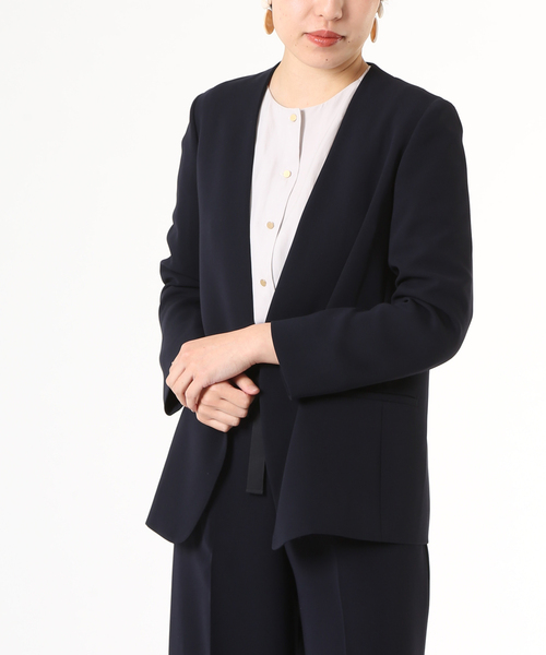 Tiara（ティアラ）の「ソアパールノーカラージャケット（ノーカラージャケット・レディース・ネイビー/グレー/グレイッシュベージュ・FREE）」の16枚目の写真