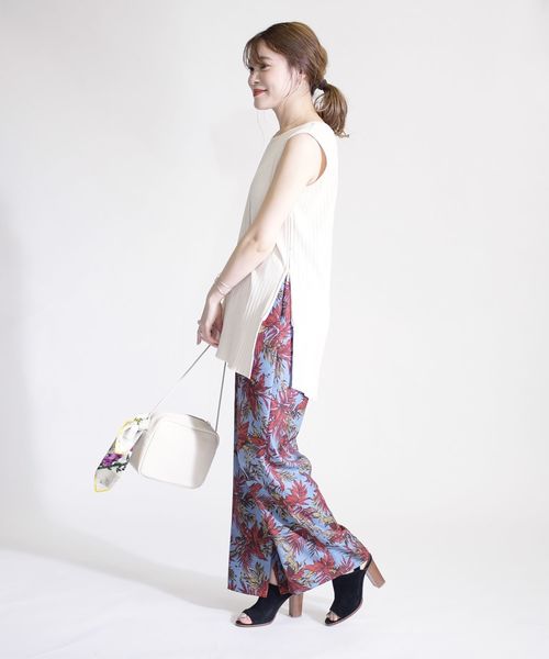 SHIPS(シップス)の「リーフプリントフルレングスパンツ◇(その他パンツ・レディース・ライトブルー/ナチュラル・38/36)」の6枚目の写真